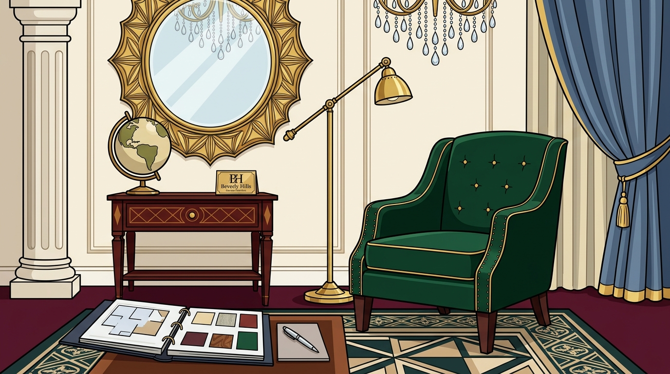 Hollywood Glamour and American Elegance in Luxury InteriorDesign