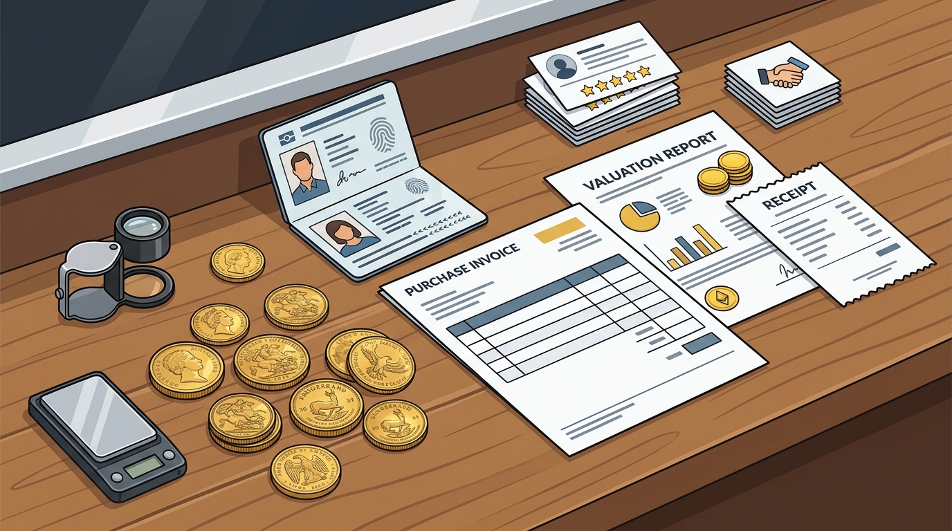 Selling Gold Coins Locally: Essential Documents and Verification