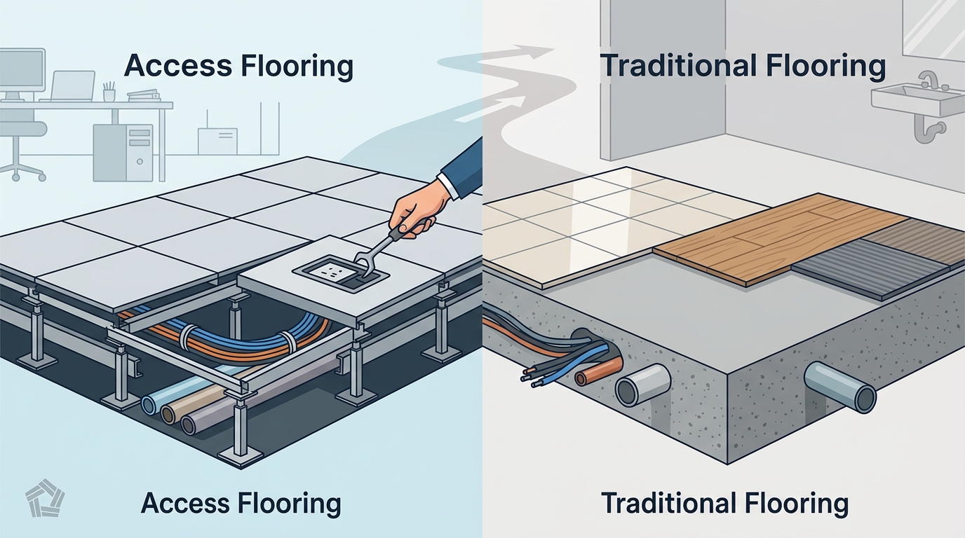 Access Flooring vs. Traditional Flooring: Which is Right for You