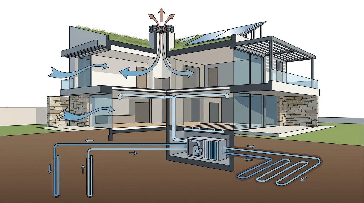Implementing Passive Cooling and Geothermal Systems in High-End,