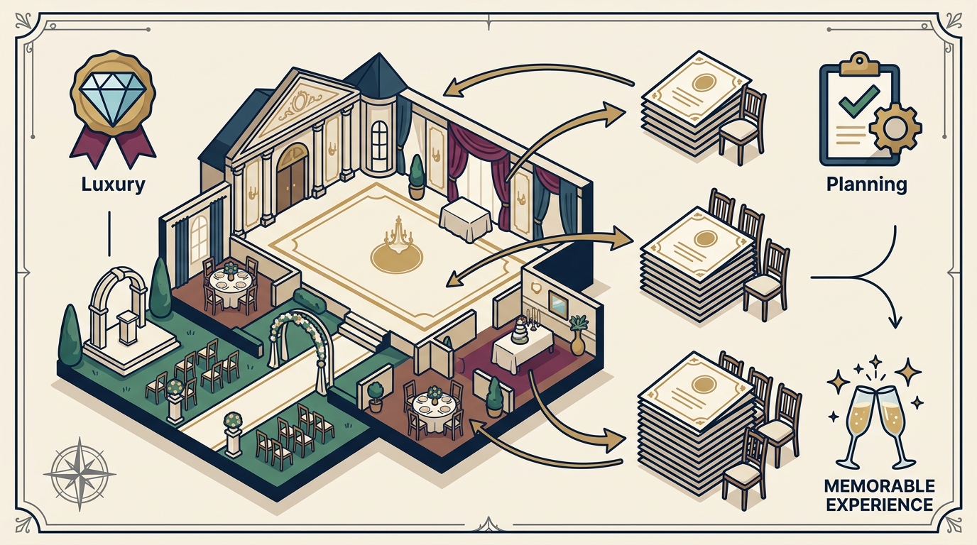 Choosing the Perfect Luxury Wedding Venue for Your Guest Count:A