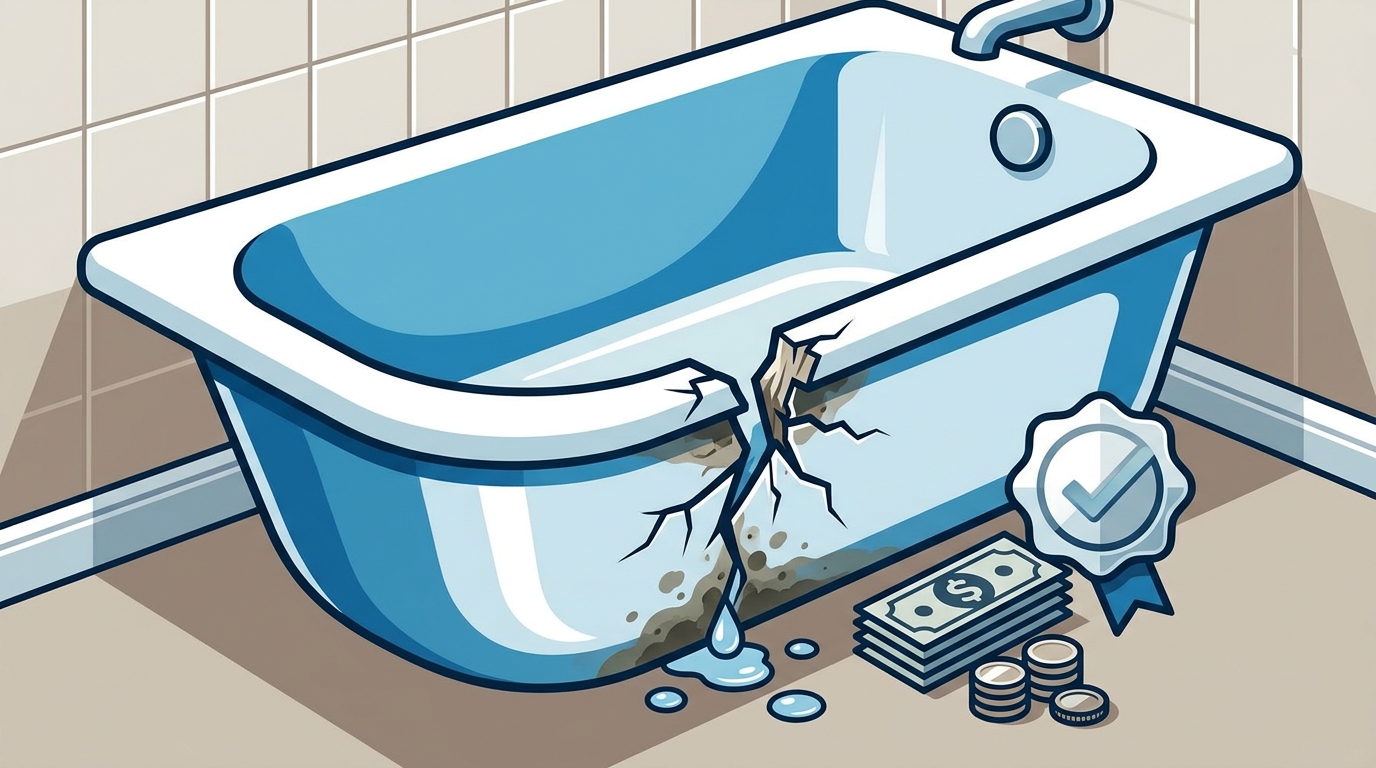 Who Repairs Cracked Fiberglass Tubs in Corona CA?