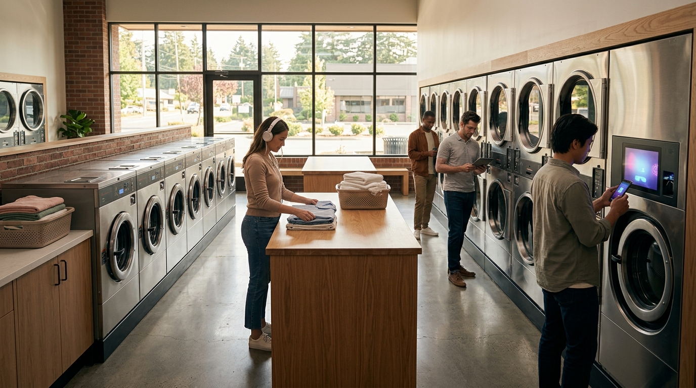 Modern Laundromat Near Seattle: Self-Service Washers & Dryers