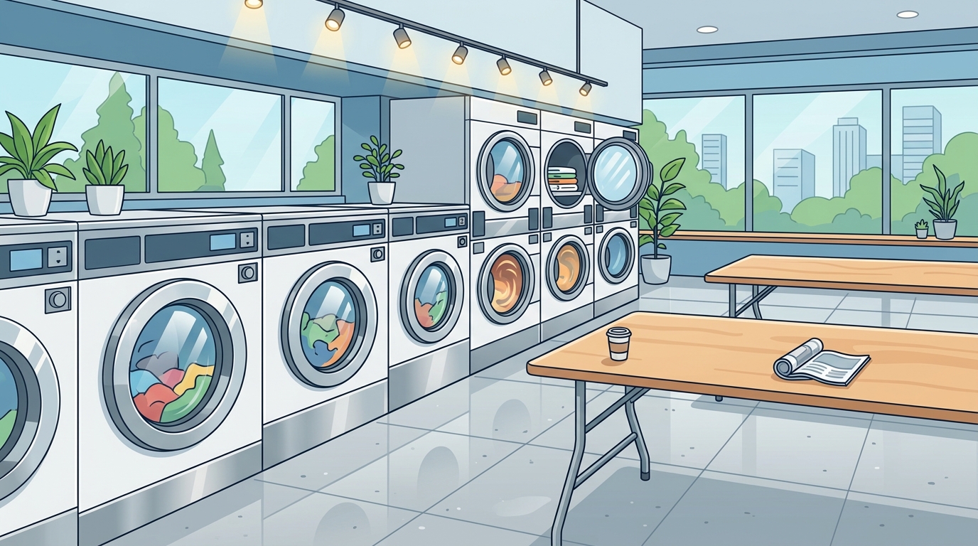 Modern Laundromat Near Seattle: Self-Service Washers & Dryers