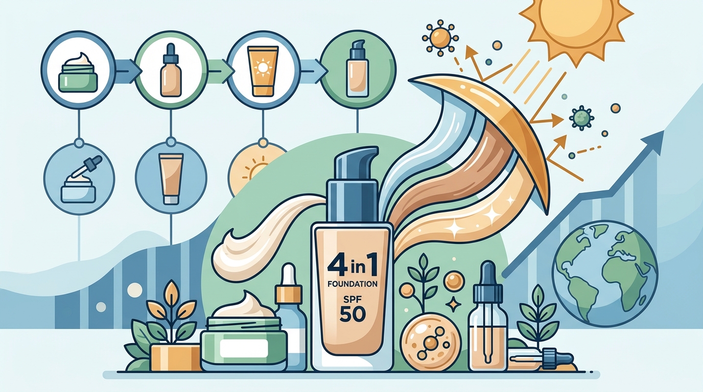 Benefits of 4-in-1 Foundation with SPF 50 for Skin Health