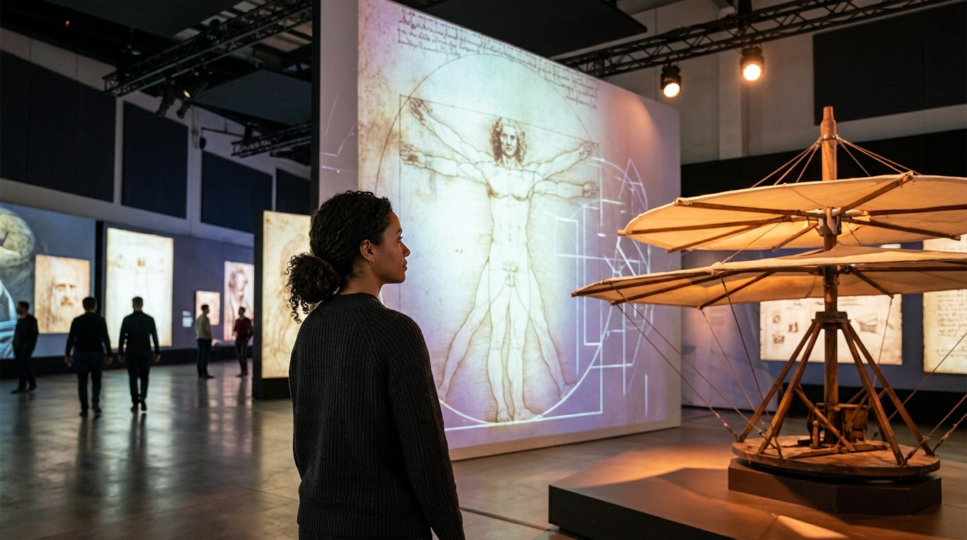 Who Produces Touring Leonardo da Vinci Exhibitions for Museums?