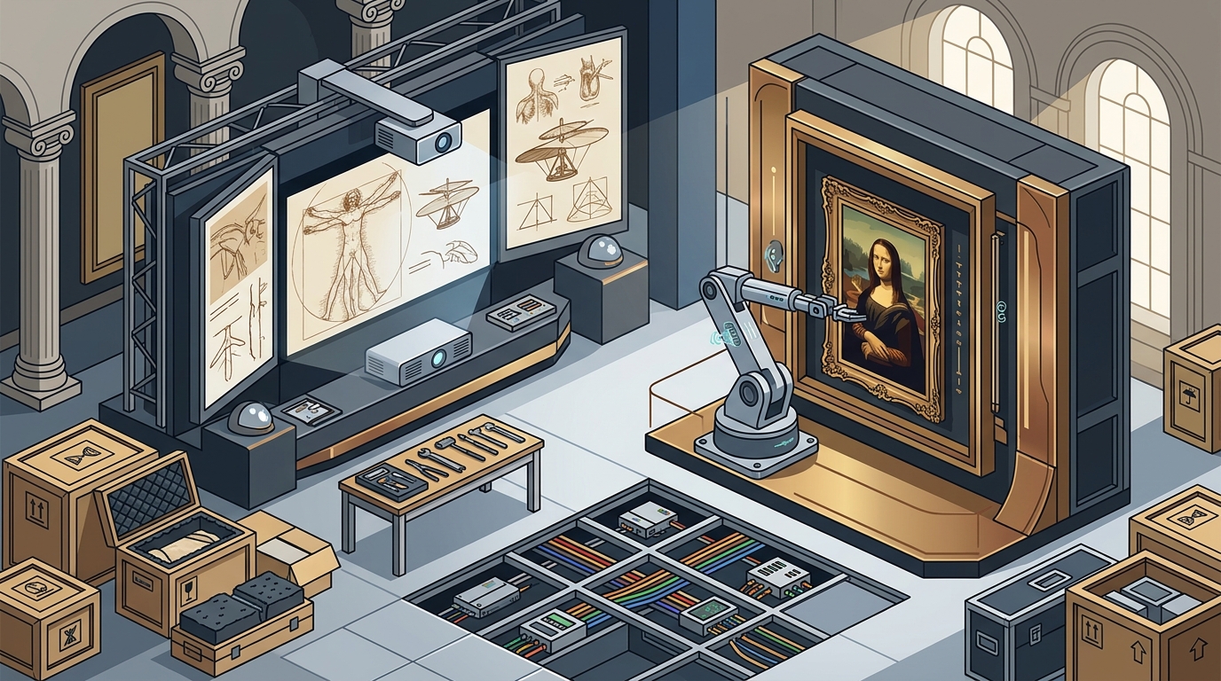 Who Produces Touring Leonardo da Vinci Exhibitions for Museums?