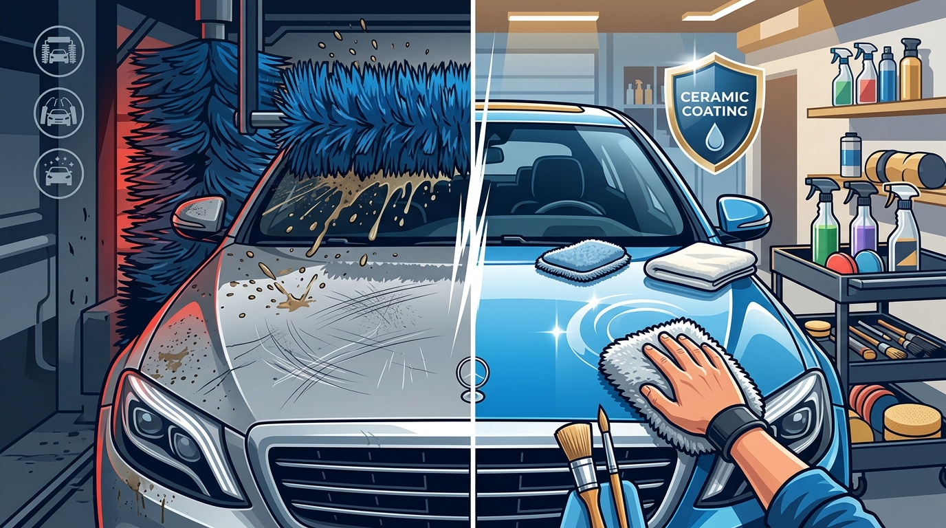 Regular Car Wash vs. Hand Detailing: The Real Difference