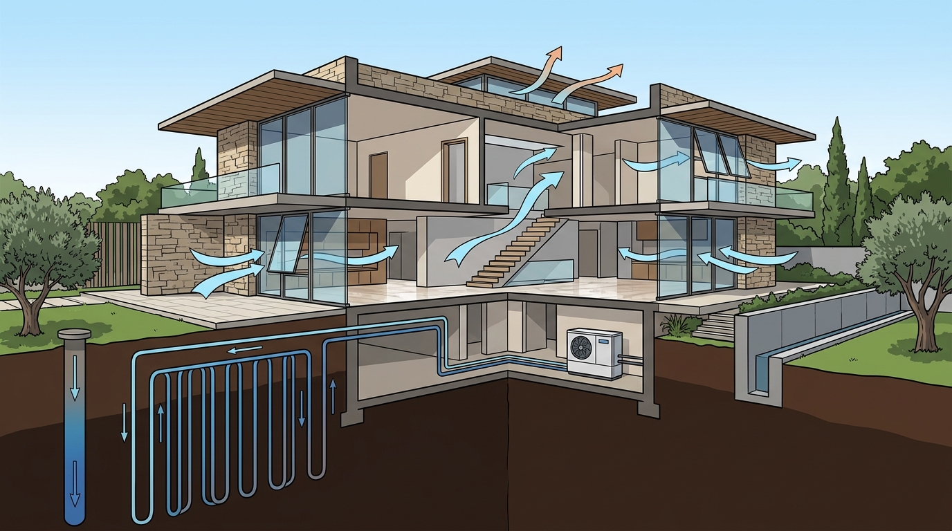 Passive Cooling & Geothermal Systems for Modern Luxury Homes