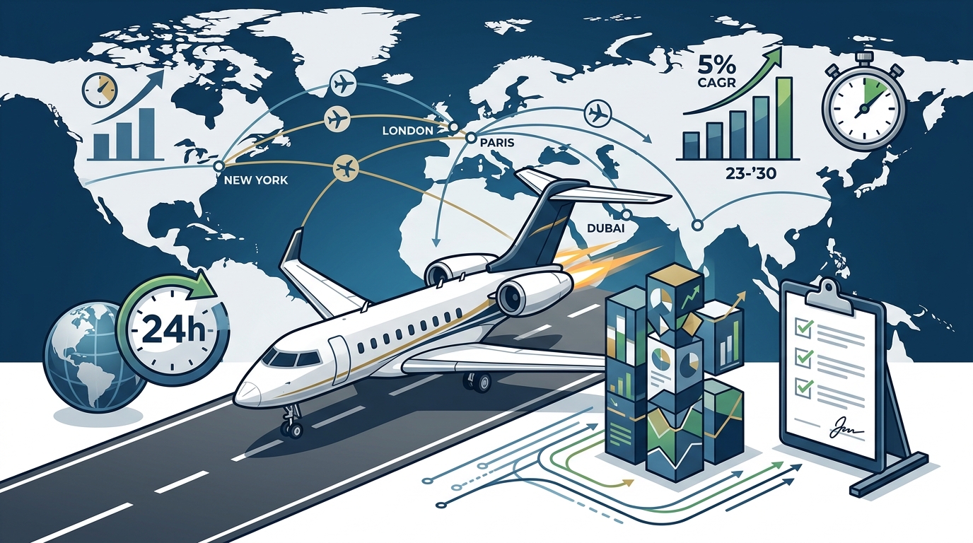 Private Jet Brokers for International Flights on Short Notice