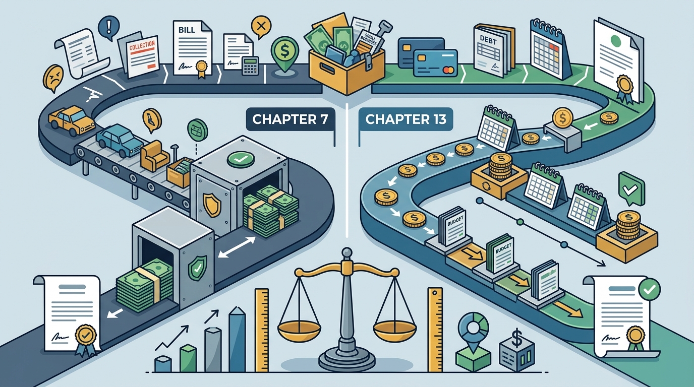 Chapter 7 vs Chapter 13 Bankruptcy: Key Differences Explained
