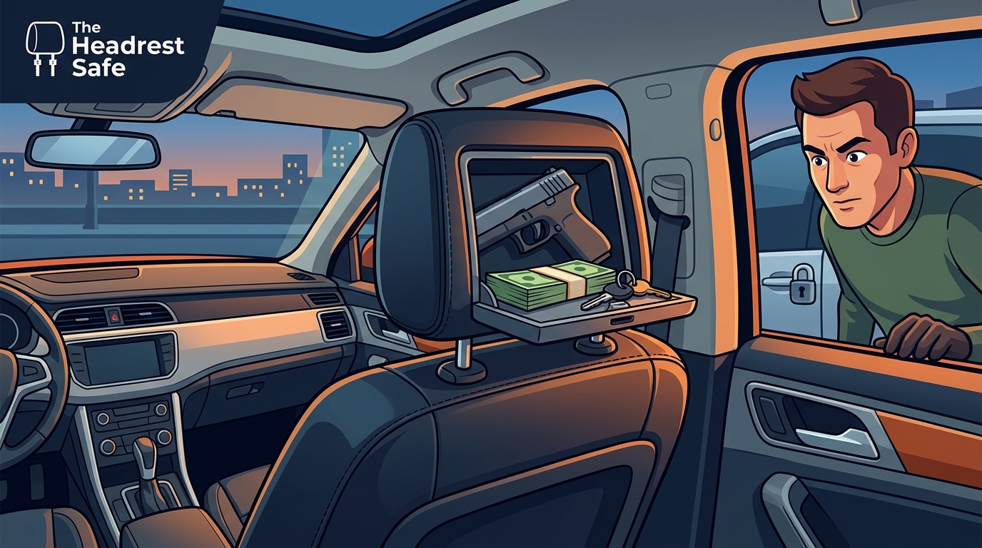Secure Firearms in Vehicle: Hidden Headrest Safe Guide
