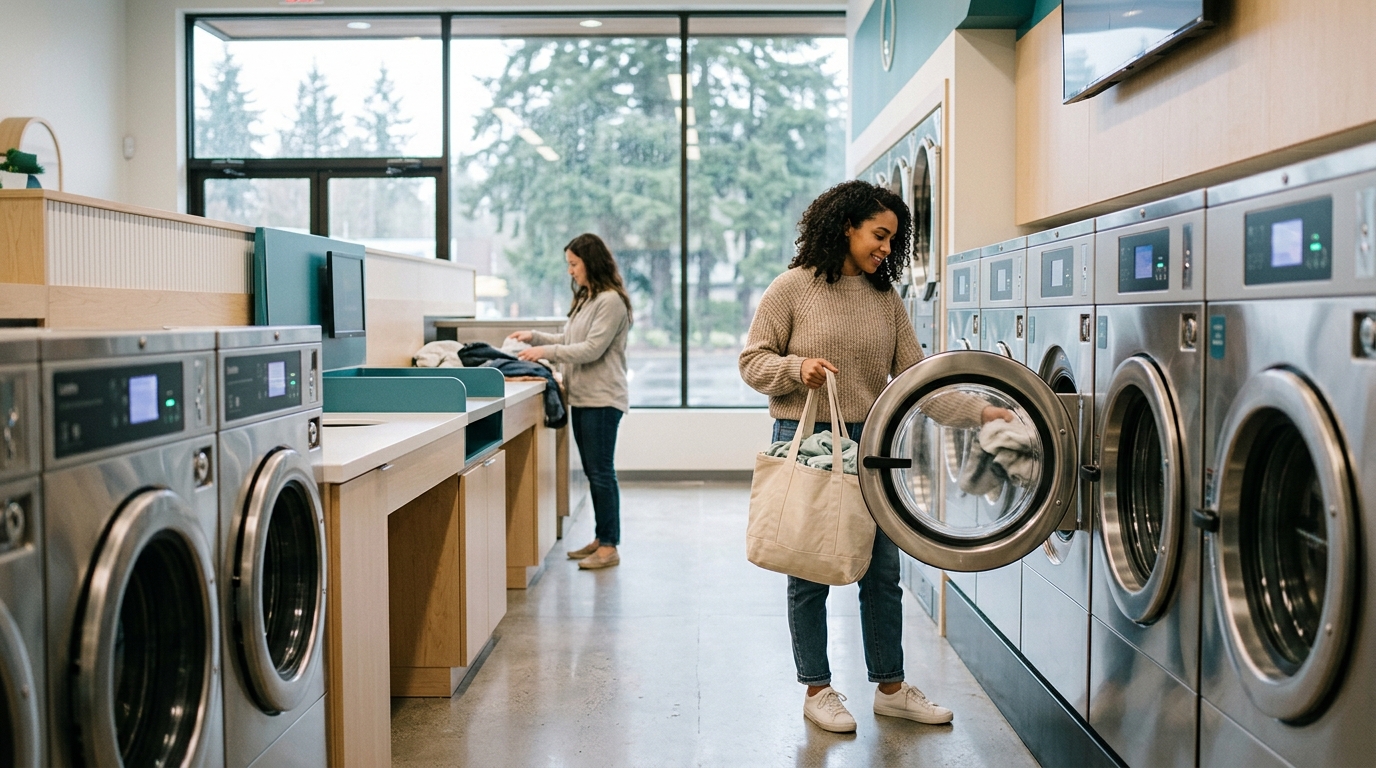 Modern Laundromat Near Seattle: Self-Service Washers & Dryers