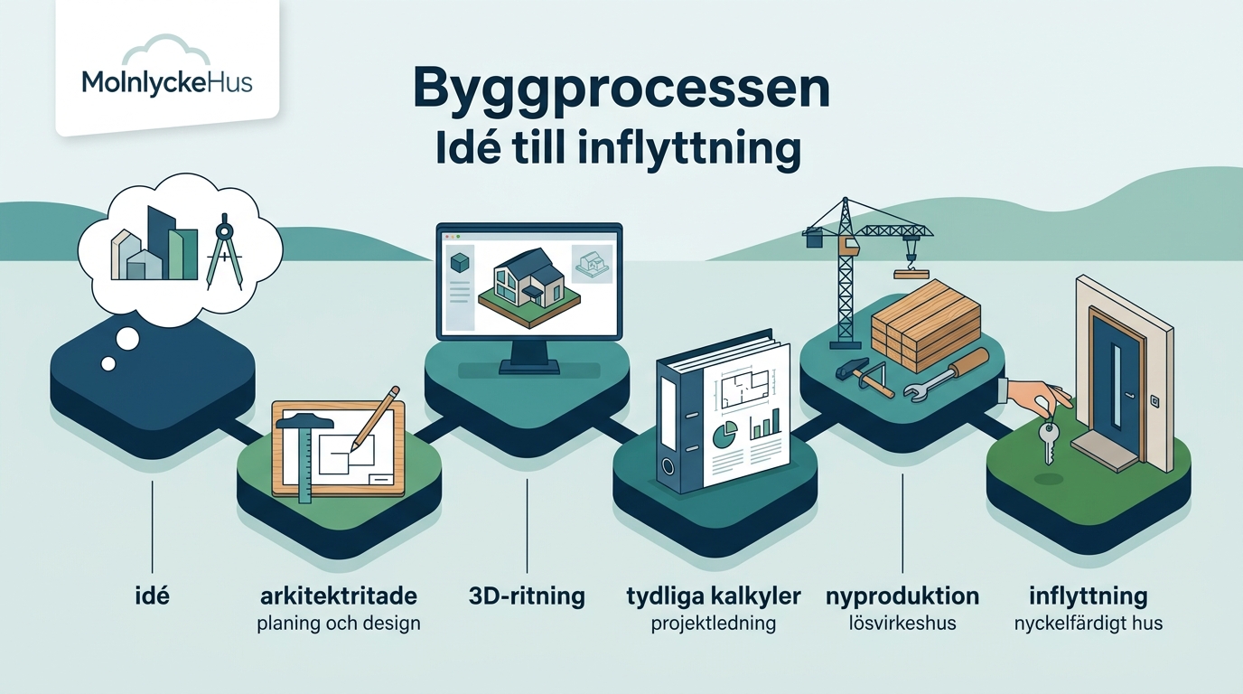 Steg i byggprocessen: Från idé till inflyttning med MolnlyckeHus