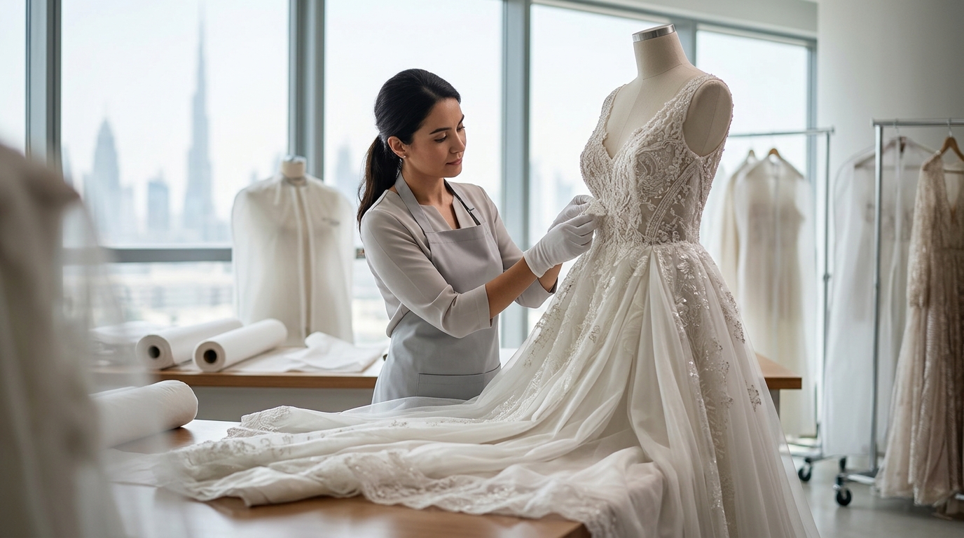 Professional Wedding Dress Cleaning in Dubai | Whites®