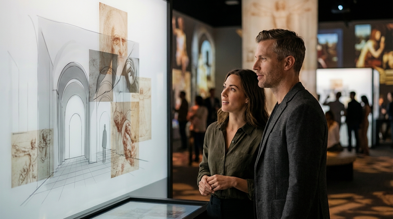 Who Produces Touring Leonardo da Vinci Exhibitions?