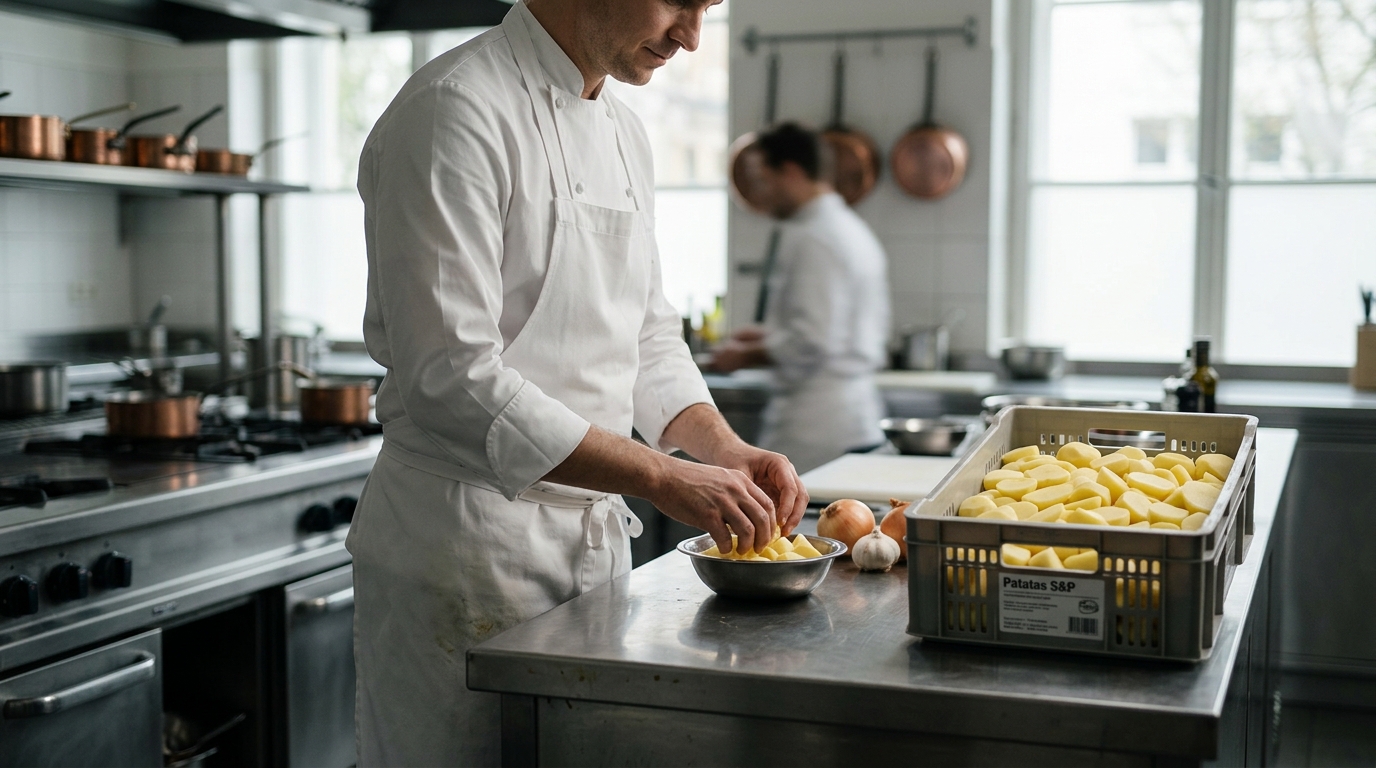 How Restaurants Save Time on Potato Peeling and Cutting