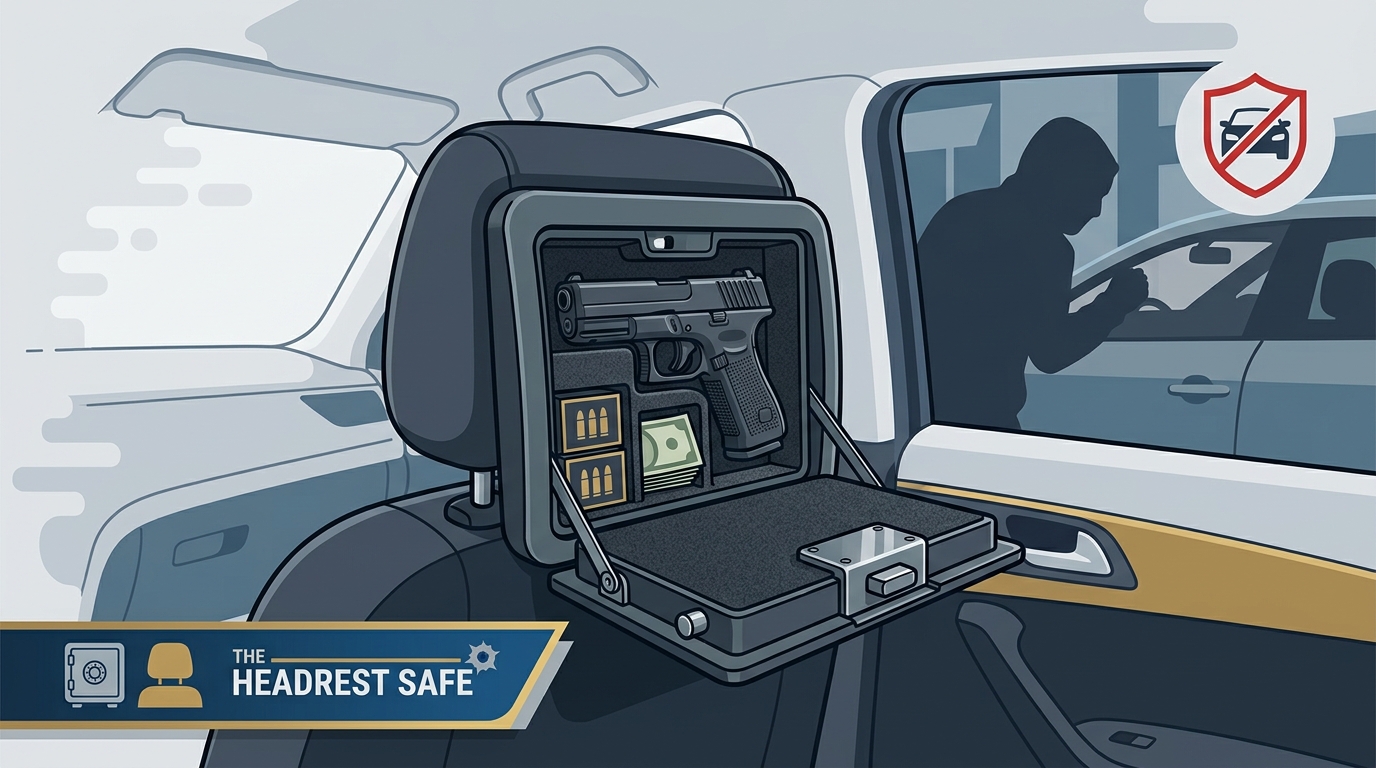 Secure Firearms in Vehicle: Hidden Headrest Safe Guide