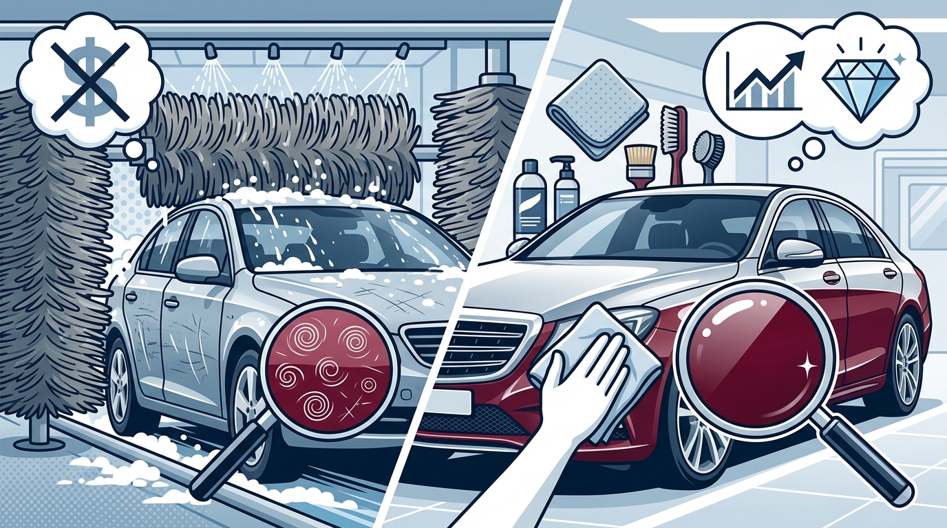 Regular Car Wash vs. Hand Detailing: The Real Difference