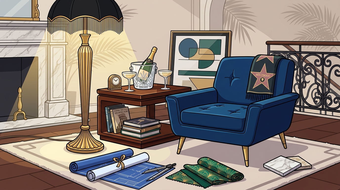 Hollywood Glamour & American Elegance in Luxury Interiors