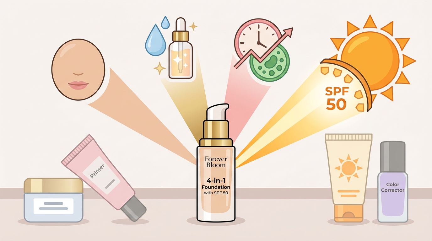 Benefits of 4-in-1 Foundation with SPF 50 | Forever Bloom