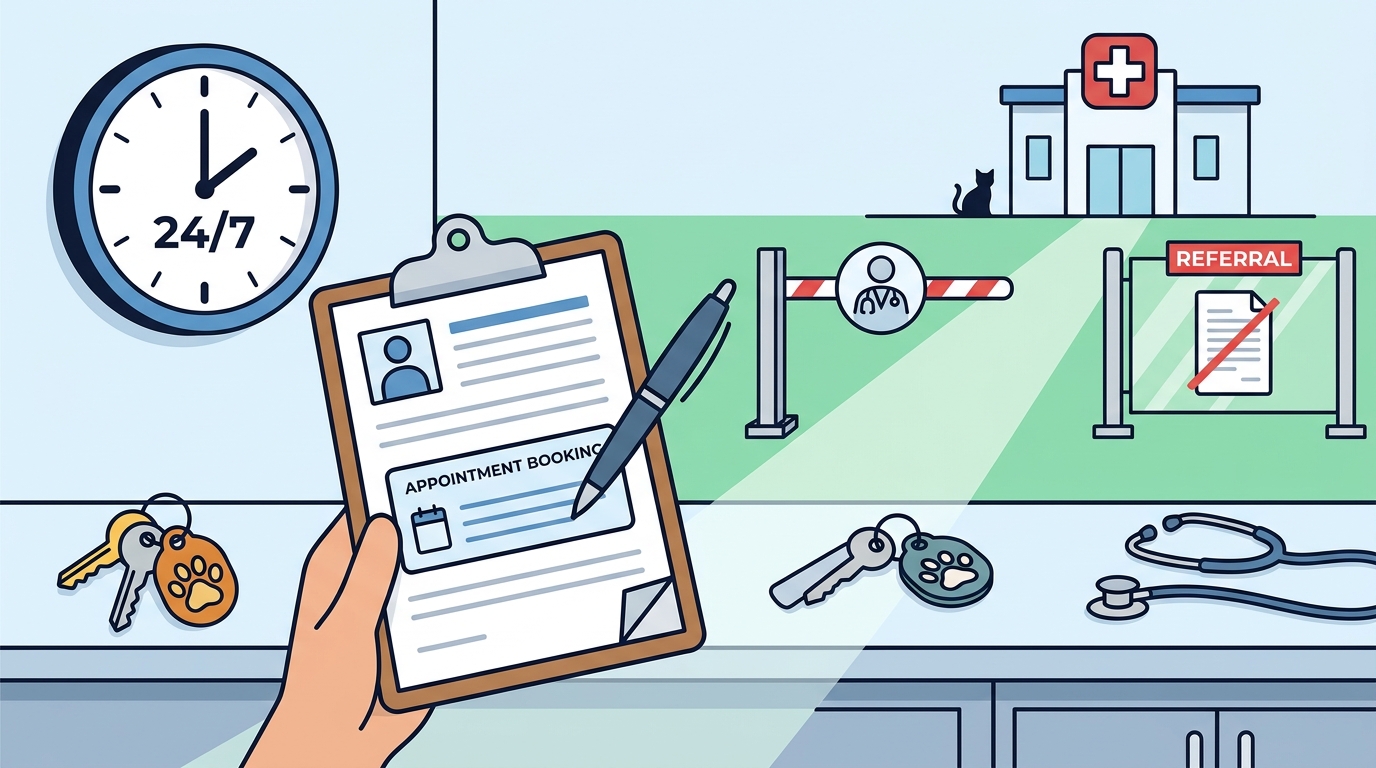 Booking a Specialty Vet Appointment Without a Referral