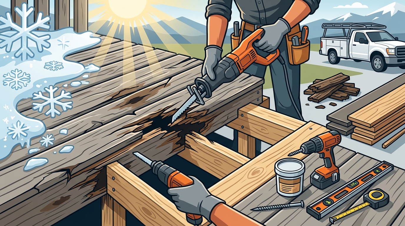 Fixing Rotting Decks in Utah: Snow, Sun & Repair Guide