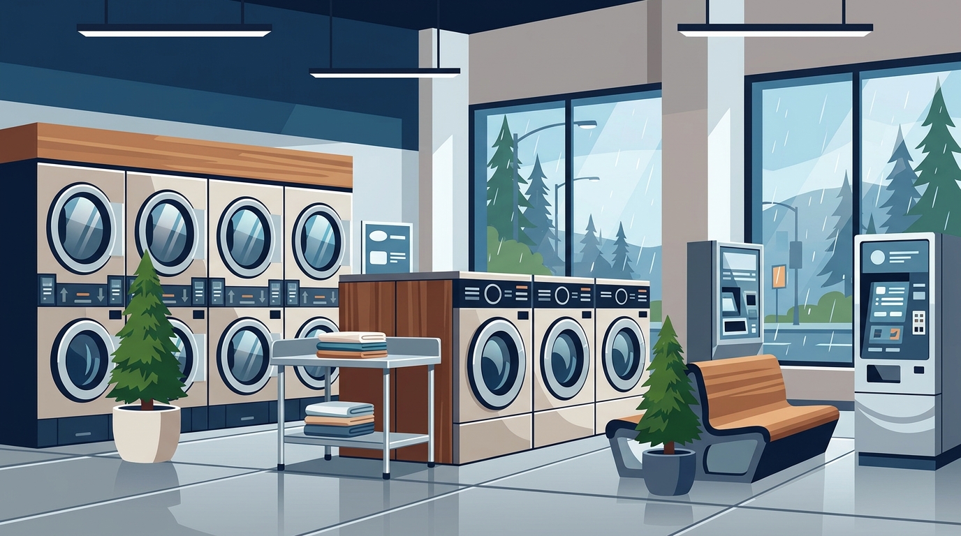 Modern Laundromat Near Seattle: Self-Service Washers & Dryers