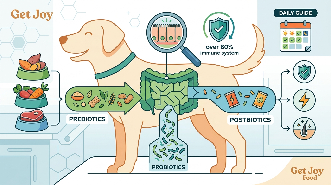 Probiotics vs Prebiotics vs Postbiotics for Dogs: Daily Guide