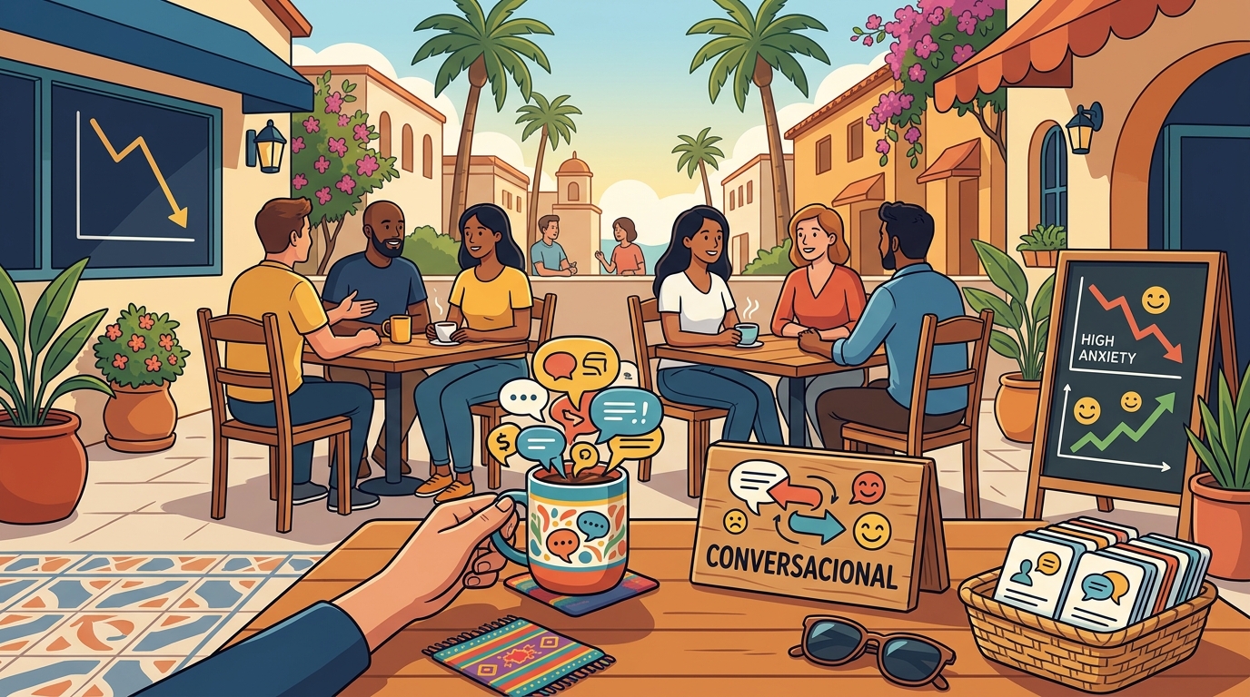 Practice Speaking Spanish Relaxed: Real Conversations & Low-St