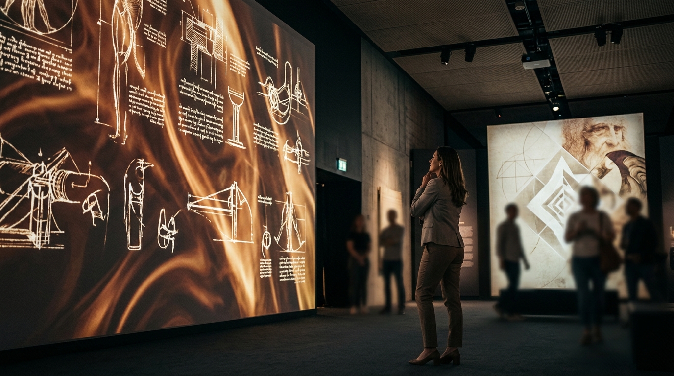 Who Produces Touring Leonardo da Vinci Exhibitions for Museums?