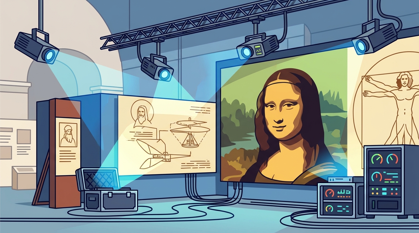 Who Produces Touring Leonardo da Vinci Exhibitions for Museums?