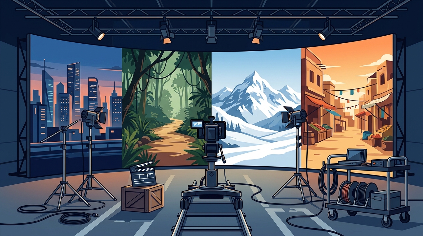 Film Multiple Locations in One Day with LED Volume Walls