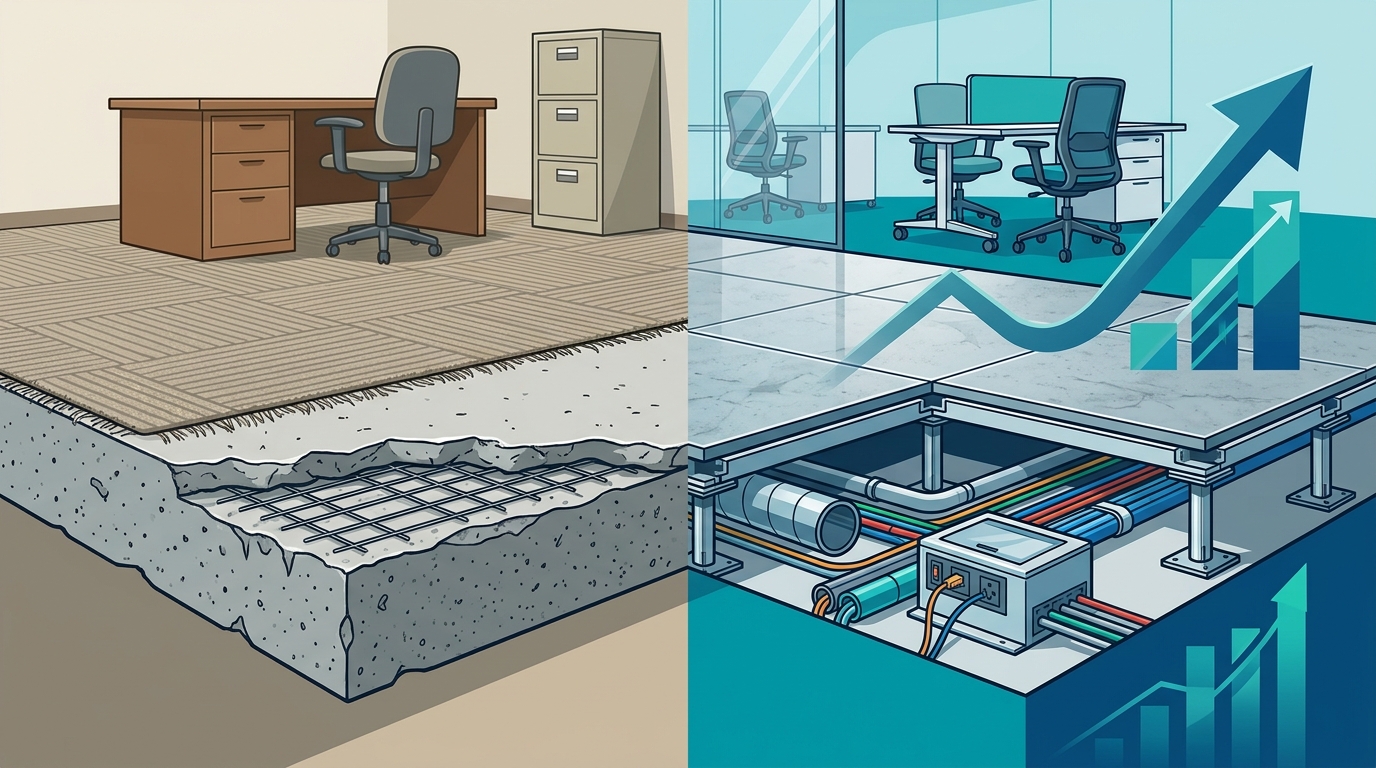 Access Flooring vs Traditional Flooring: A Complete Comparison