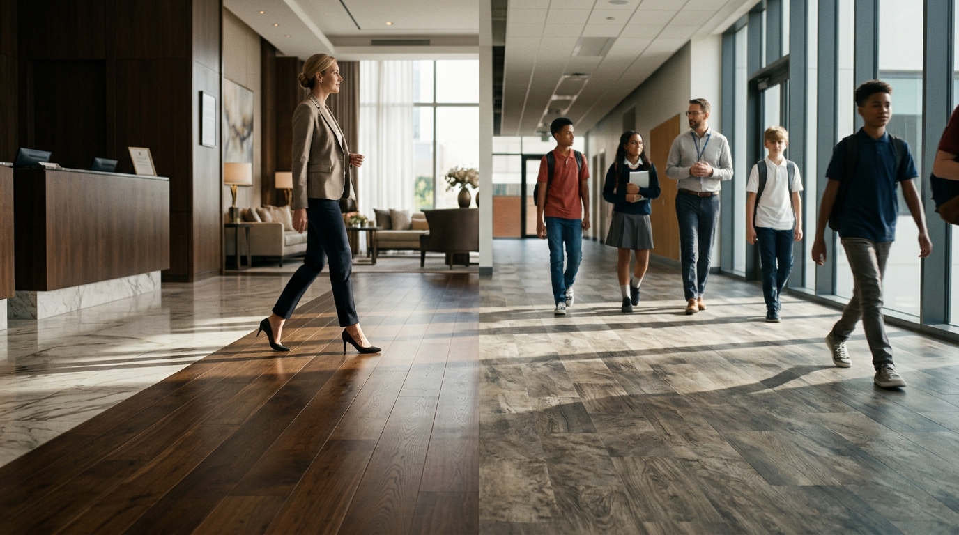 Best Flooring for High-Traffic Schools & Hotels | PentaFloor