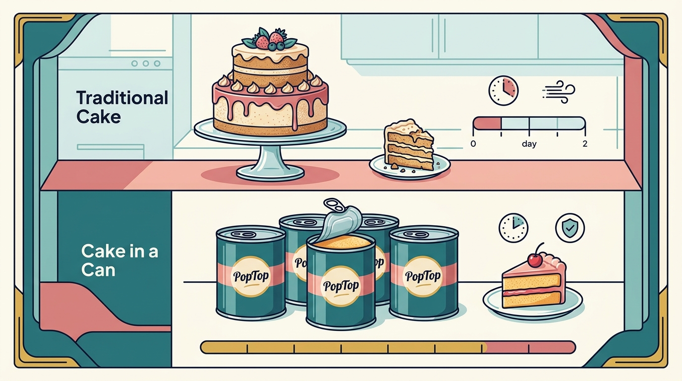 Cake in a Can vs. Traditional Cake: Shelf Life & Freshness Guide