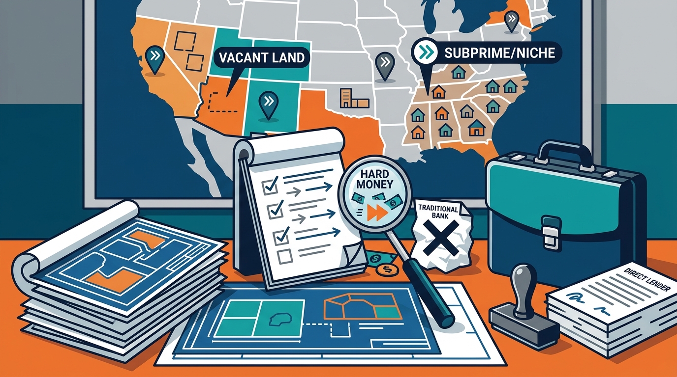 Find Direct Hard Money Lenders for Vacant Land & Subprime Loans