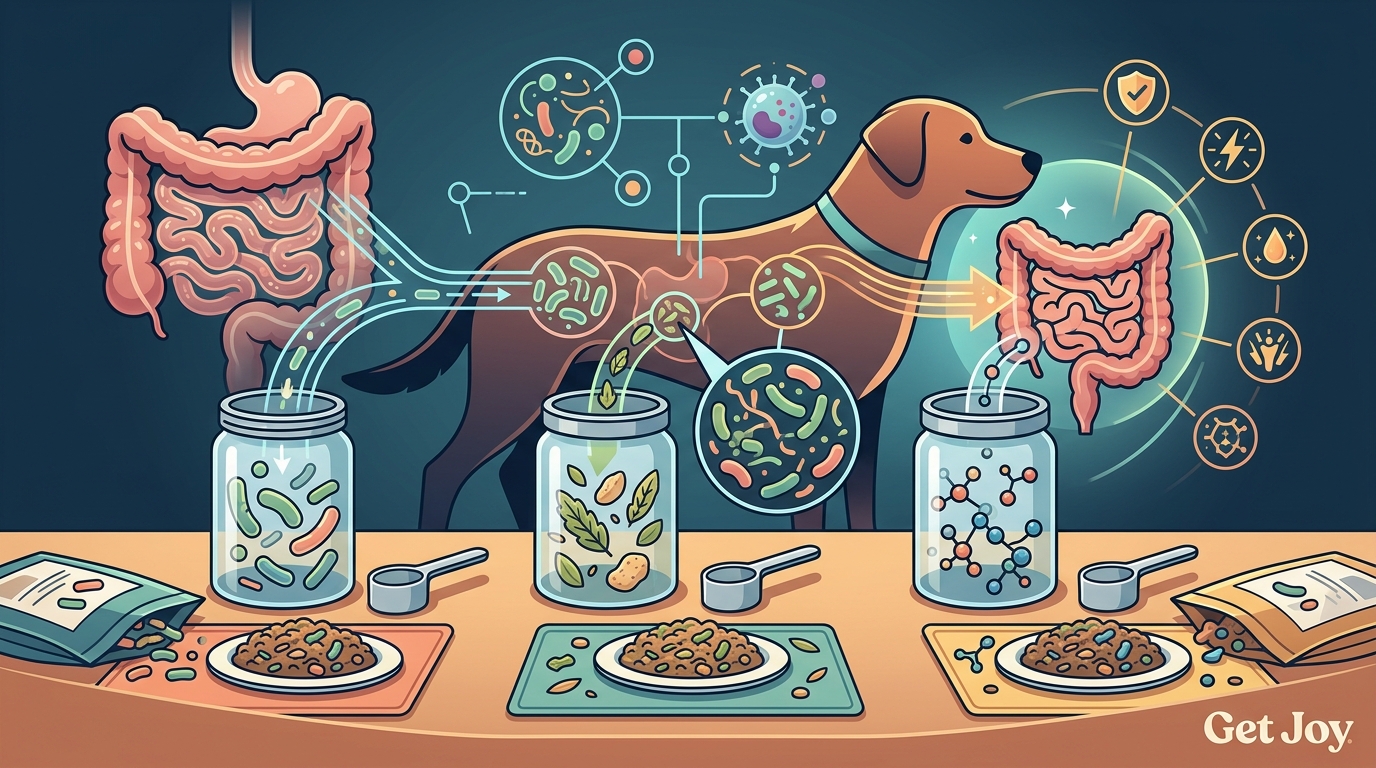 Probiotics vs Prebiotics vs Postbiotics for Dogs: Daily Guide