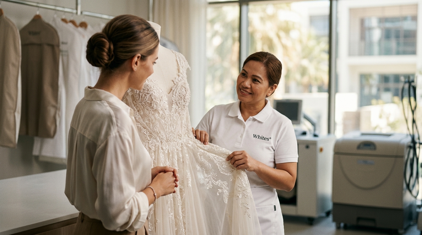 Professional Wedding Dress Cleaning in Dubai | Whites®