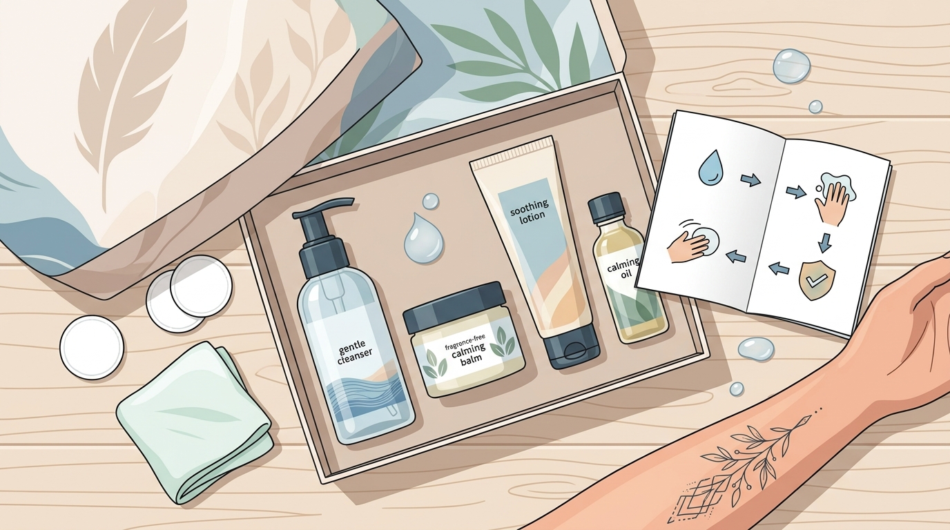 Sensitive Skin Tattoo Aftercare: Gentle Routine & Products