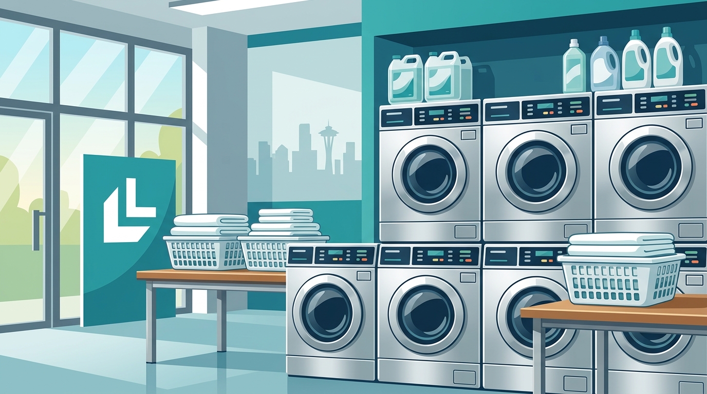 Modern Laundromat Near Seattle: Self-Service Washers & Dryers
