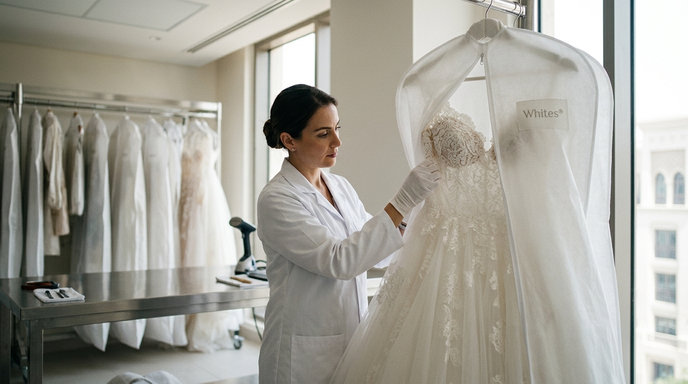 Professional Wedding Dress Cleaning in Dubai | Whites®