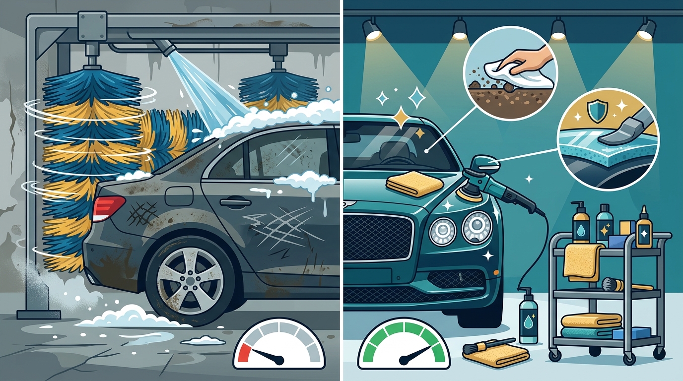 Regular Car Wash vs Hand Detailing: Key Differences Explained