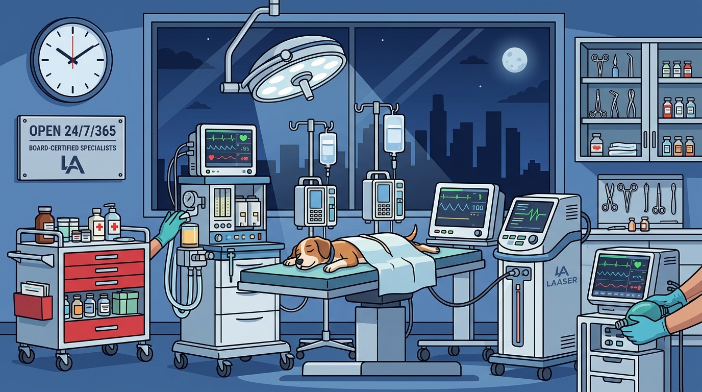 24/7 Emergency Vet in LA for Critical Care Overnight