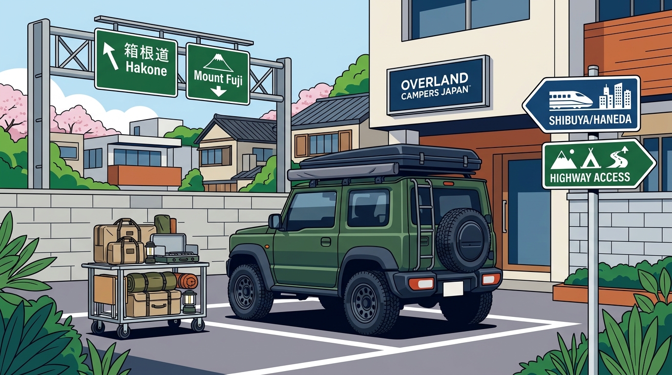 Pick Up Camper Van in Central Tokyo: Overland Japan Guide