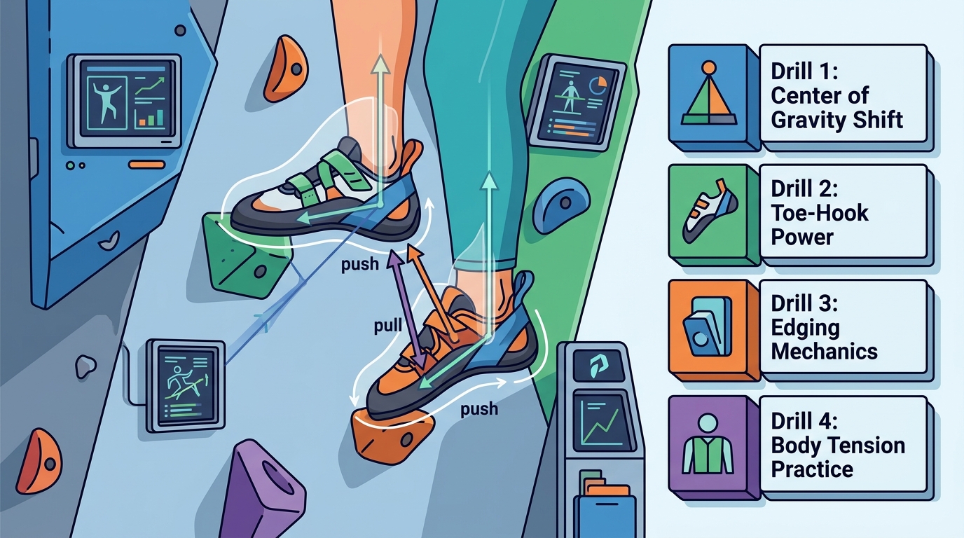 Best Online Drills for Sport Climbing Foot Tension & Positioning