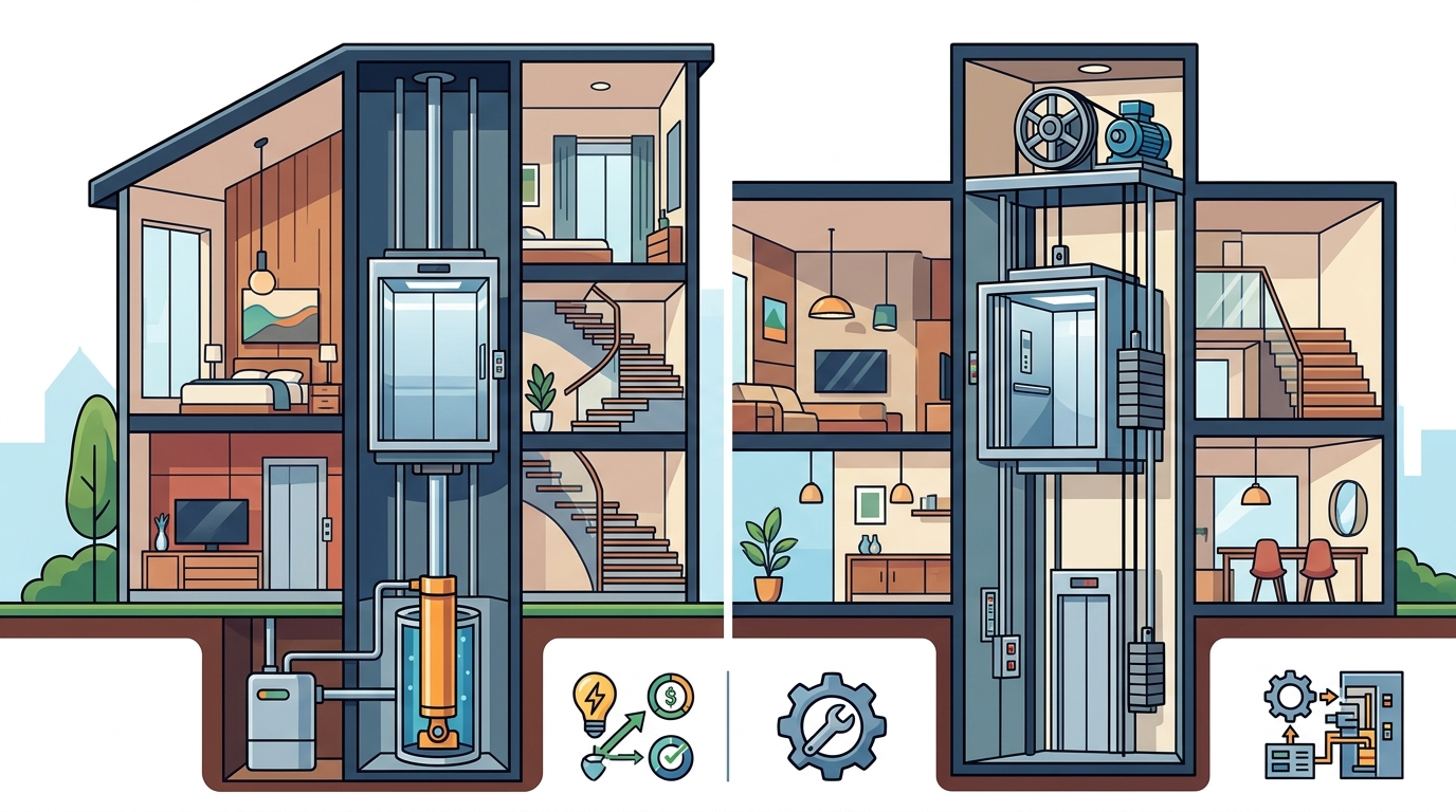 Residential Elevator Types: Hydraulic, Traction & More