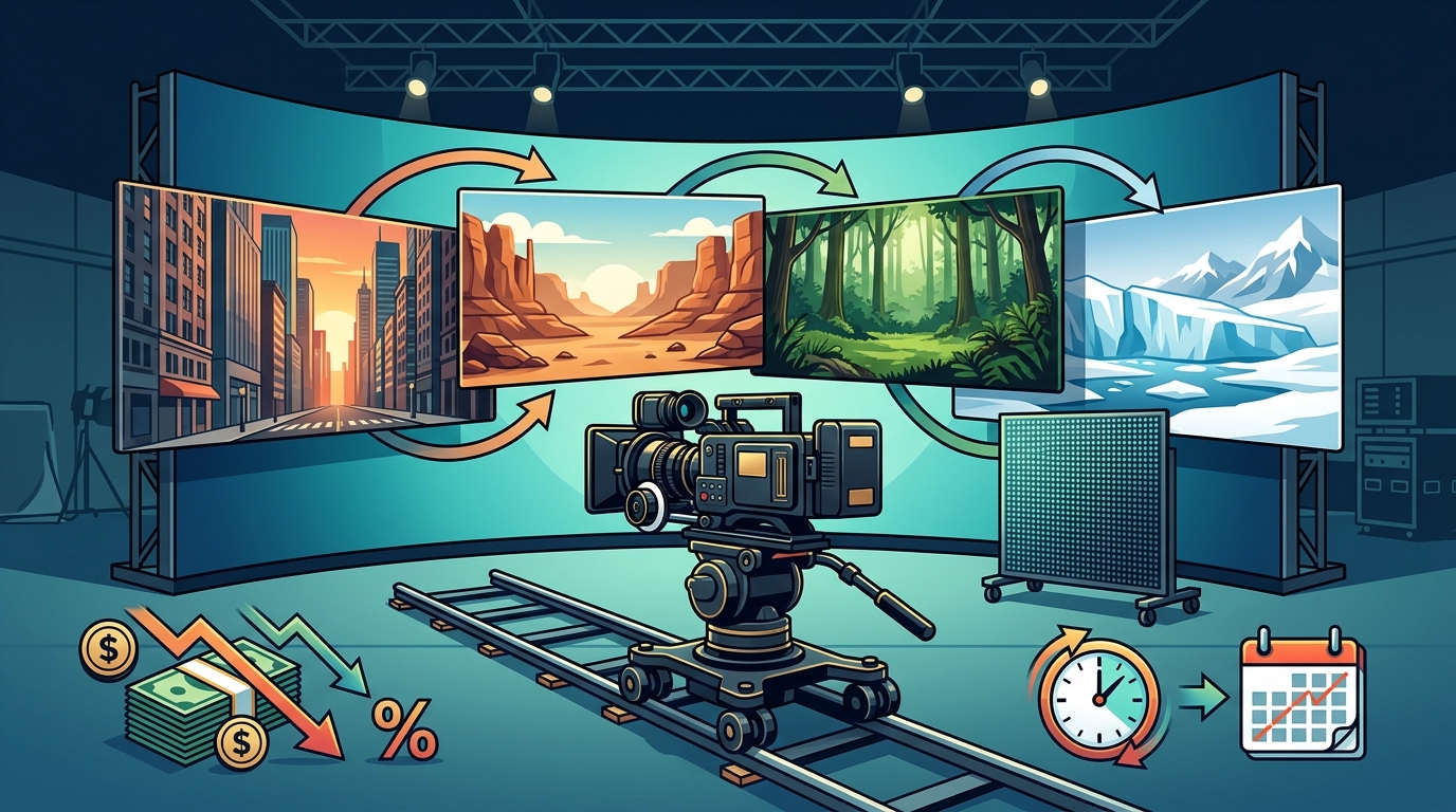 Film Multiple Locations in One Day with LED Volume Walls