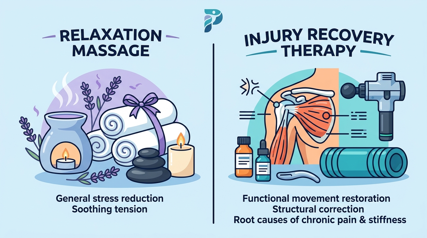 Relaxation Massage vs. Injury Recovery Therapy: Key Differences