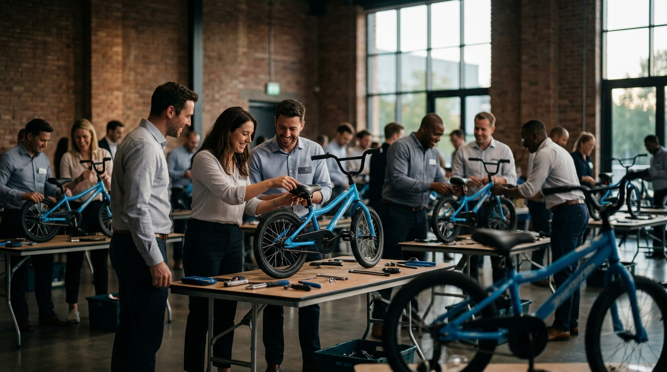 Best Way to Organize a Charity Bike Building Event for Corporate